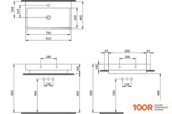 Умывальник Berges Wasserhaus STRATI 80X48.5 182007 (297057)