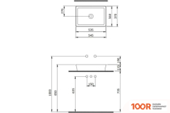 Умывальник Berges Wasserhaus EGO SL 55X38 181009 (297040)