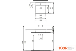 Умывальник Berges Wasserhaus EGO SL 45X45 182014 (297039)