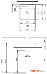 Умывальник Berges Wasserhaus EGO SL 182024 (297033)