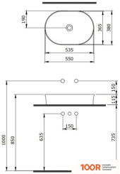 Умывальник Berges Wasserhaus EGO SL 181712 (297032)