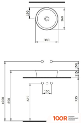 Умывальник Berges Wasserhaus EGO SL 181221 (297027)