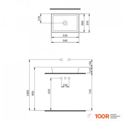 Умывальник Berges Wasserhaus EGO SL 181029 (297018)