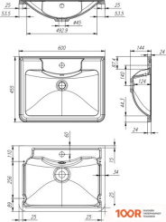 Умывальник BelBagno BB600/455-LV-MR-ALR (296786)