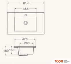 Умывальник Azario LEON AZ-7506-80А (296690)