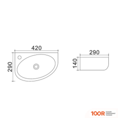 Умывальник Azario AZ-4519A (296676)