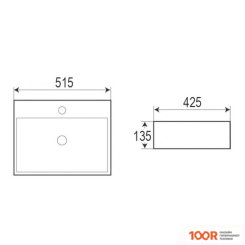 Умывальник Azario AZ-2173 SP (296643)
