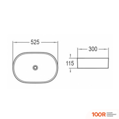 Умывальник Azario AZ-1048 SP (296634)