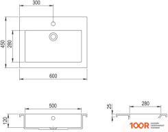Умывальник Aquasanita BQA 60 710 (БЕЛЫЙ) (296555)