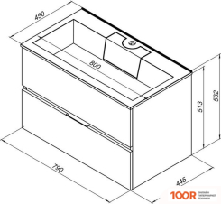 Умывальник Aquanet ФОРТУНА 80 187094 (296547)