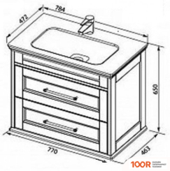 Умывальник Aquanet БОСТОН 80 257887 (296510)