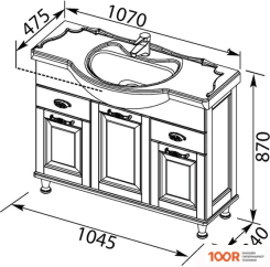 Умывальник Aquanet YATAO YB-1005 183872 (296500)