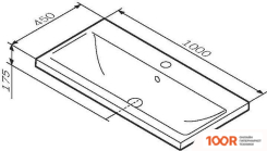Умывальник AM.PM X-JOY M85AWCC1002WG (296436)