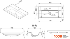 Умывальник AM.PM GEM M90WCC0752BM (296416)