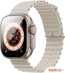 XO M9 ULTRA (СЕРЕБРИСТЫЙ, С СЕРЫМ СИЛИКОНОВЫМ РЕМЕШКОМ) (296365)