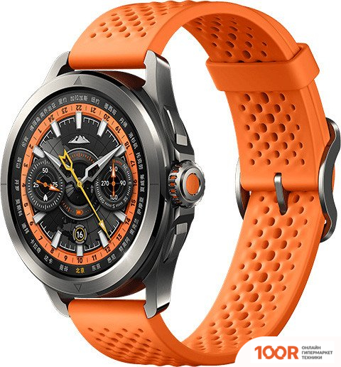 Xiaomi WATCH S4 SPORT M2312W1 (ТИТАНОВЫЙ/ОРАНЖЕВЫЙ СПОРТИВНЫЙ, КИТАЙСКАЯ ВЕРСИЯ) (296333)