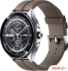 Xiaomi WATCH 2 PRO (СЕРЕБРИСТЫЙ, С КОРИЧНЕВЫМ КОЖАНЫМ РЕМЕШКОМ, МЕЖДУНАРОДНАЯ ВЕРСИЯ) (296314)