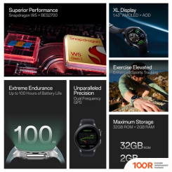 OnePlus WATCH 2 (СЕРЕБРИСТЫЙ/СЕРЫЙ) (295917)