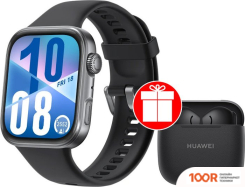 Huawei WATCH FIT 4 (ЧЕРНЫЙ, С ЧЕРНЫМ СИЛИКОНОВЫМ РЕМЕШКОМ, МЕЖДУНАРОДНАЯ ВЕРСИЯ) + НАУШНИКИ HUAWEI FREEBUDS SE 2 ПО АКЦИИ (295709)