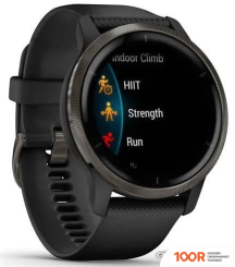 Garmin VENU 2 (СЛАНЦЕВАЯ НЕРЖАВЕЮЩАЯ СТАЛЬ/ЧЕРНЫЙ) (295341)