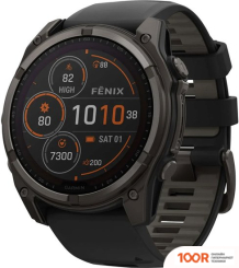 Garmin FENIX 8 SOLAR, SAPPHIRE 51ММ (ТИТАНОВЫЙ УГОЛЬНО-СЕРЫЙ С DLC-ПОКРЫТИЕМ И ЧЕРНЫМ РЕМЕШКОМ) (295206)