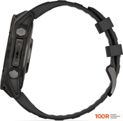 Garmin FENIX 8 SAPPHIRE, TITANIUM 47ММ (УГОЛЬНО-ЧЕРНЫЙ DLC, ПЕПЕЛЬНО-ЧЕРНЫЙ СИЛИКОНОВЫЙ РЕМЕШОК) (295203)
