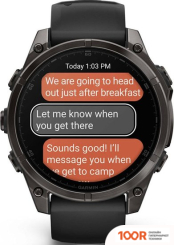 Garmin FENIX 8 SAPPHIRE, TITANIUM 47ММ (УГОЛЬНО-ЧЕРНЫЙ DLC, ПЕПЕЛЬНО-ЧЕРНЫЙ СИЛИКОНОВЫЙ РЕМЕШОК) (295203)