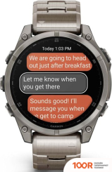Garmin FENIX 8 SAPPHIRE, TITANIUM 47ММ (СВЕТЛО-СЕРЫЙ, ТИТАНОВЫЙ РЕМЕШОК) (295202)