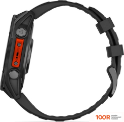 Garmin FENIX 8 47ММ (СЕРЫЙ, ЧЕРНЫЙ СИЛИКОНОВЫЙ РЕМЕШОК) (295193)