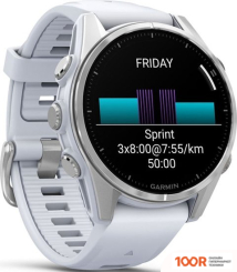 Garmin FENIX 8 43ММ (СЕРЕБРИСТЫЙ, БЕЛЫЙ РЕМЕШОК) (295192)