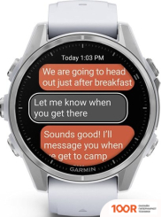 Garmin FENIX 8 43ММ (СЕРЕБРИСТЫЙ, БЕЛЫЙ РЕМЕШОК) (295192)