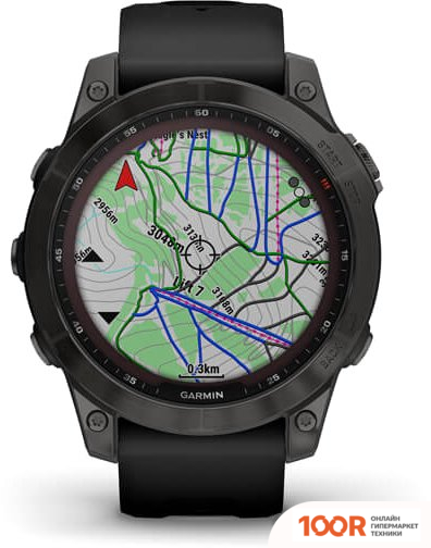 Garmin FENIX 7 SAPPHIRE SOLAR (СЕРЫЙ КАРБОН/ЧЕРНЫЙ) (295164)