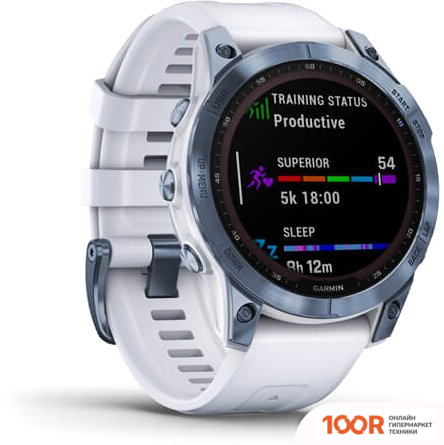 Garmin FENIX 7 SAPPHIRE SOLAR (ГОЛУБОЙ МИНЕРАЛ/БЕЛЫЙ КАМЕНЬ) (295162)