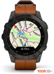 Garmin EPIX SAPPHIRE GEN 2 (ЧЕРНЫЙ ТИТАН/КАШТАНОВЫЙ КОЖА) (295146)
