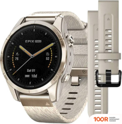 Garmin EPIX PRO GEN 2 SAPPHIRE 42 ММ (МЯГКОЕ ЗОЛОТО/КРЕМ, С НЕЙЛОНОВЫМ И СИЛИКОНОВЫМ РЕМЕШКАМИ) (295134)