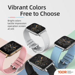 Awei H6 (ЗОЛОТИСТЫЙ, С РОЗОВЫМ СИЛИКОНОВЫМ РЕМЕШКОМ) (294839)