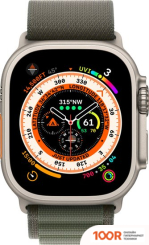 Apple WATCH ULTRA LTE 49 ММ (ТИТАНОВЫЙ КОРПУС, ТИТАНОВЫЙ/ТЕМНО-ЗЕЛЕНЫЙ, ТЕКСТИЛЬНЫЙ РЕМЕШОК РАЗМЕРА L) (294825)