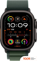 Apple WATCH ULTRA 2 LTE 49 ММ (ТИТАНОВЫЙ КОРПУС, ЧЕРНЫЙ/ТЕМНО-ЗЕЛЕНЫЙ, РЕМЕШОК ИЗ ПОЛИЭСТЕРА M) (294803)