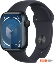Apple WATCH SERIES 9 41 ММ (АЛЮМИНИЕВЫЙ КОРПУС, ПОЛУНОЧНЫЙ/ПОЛУНОЧНЫЙ, СПОРТИВНЫЙ СИЛИКОНОВЫЙ РЕМЕШОК S/M) (294732)