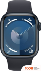 Apple WATCH SERIES 9 41 ММ (АЛЮМИНИЕВЫЙ КОРПУС, ПОЛУНОЧНЫЙ/ПОЛУНОЧНЫЙ, СПОРТИВНЫЙ СИЛИКОНОВЫЙ РЕМЕШОК S/M) (294732)
