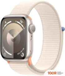 Apple WATCH SERIES 9 41 ММ (АЛЮМИНИЕВЫЙ КОРПУС, ЗВЕЗДНЫЙ СВЕТ/ЗВЕЗДНЫЙ СВЕТ, НЕЙЛОНОВЫЙ РЕМЕШОК) (294727)