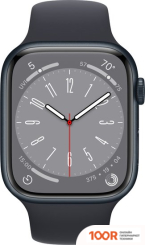 Apple WATCH SERIES 8 LTE 45 ММ (АЛЮМИНИЕВЫЙ КОРПУС, ПОЛУНОЧНЫЙ/ПОЛУНОЧНЫЙ, СПОРТИВНЫЕ СИЛИКОНОВЫЕ РЕМЕШКИ S/M + M/L) (294710)