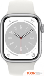 Apple WATCH SERIES 8 45 ММ (АЛЮМИНИЕВЫЙ КОРПУС, СЕРЕБРИСТЫЙ/БЕЛЫЙ, СПОРТИВНЫЕ СИЛИКОНОВЫЕ РЕМЕШКИ S/M + M/L) (294648)