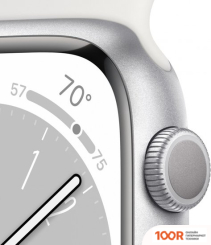 Apple WATCH SERIES 8 45 ММ (АЛЮМИНИЕВЫЙ КОРПУС, СЕРЕБРИСТЫЙ/БЕЛЫЙ, СПОРТИВНЫЕ СИЛИКОНОВЫЕ РЕМЕШКИ S/M + M/L) (294648)