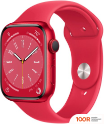 Apple WATCH SERIES 8 45 ММ (АЛЮМИНИЕВЫЙ КОРПУС, КРАСНЫЙ/КРАСНЫЙ, СПОРТИВНЫЙ СИЛИКОНОВЫЙ РЕМЕШОК S/M) (294641)