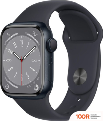 Apple WATCH SERIES 8 41 ММ (АЛЮМИНИЕВЫЙ КОРПУС, ПОЛУНОЧНЫЙ/ПОЛУНОЧНЫЙ, СПОРТИВНЫЙ СИЛИКОНОВЫЙ РЕМЕШОК M/L) (294602)