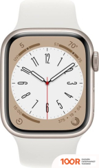 Apple WATCH SERIES 8 41 ММ (АЛЮМИНИЕВЫЙ КОРПУС, ЗВЕЗДНЫЙ СВЕТ/ЗВЕЗДНЫЙ СВЕТ, СПОРТИВНЫЙ СИЛИКОНОВЫЙ РЕМЕШОК M/L) (294587)