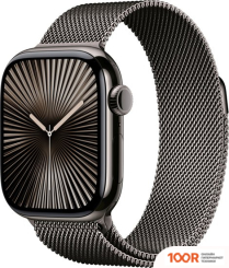 Apple WATCH SERIES 10 LTE 46 ММ (ТИТАНОВЫЙ КОРПУС, СЛАНЕЦ/СЛАНЕЦ, МИЛАНСКАЯ ПЕТЛЯ S/M) (294503)