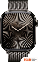 Apple WATCH SERIES 10 LTE 42 ММ (ТИТАНОВЫЙ КОРПУС, ЧЕРНЫЙ/СЛАНЕЦ, МИЛАНСКАЯ ПЕТЛЯ) (294499)