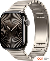 Apple WATCH SERIES 10 LTE 42 ММ (ТИТАНОВЫЙ КОРПУС, СЛАНЕЦ/НАТУРАЛЬНЫЙ, СТАЛЬНОЙ РЕМЕШОК) (294496)